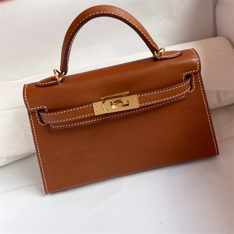 Sleek bag shown from front angle