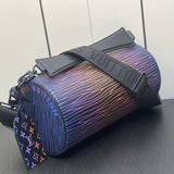  Polished handbag carried on shoulder
