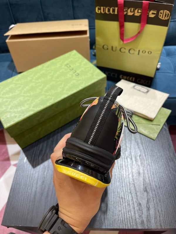 Gucci bold contrast luxury sneakers view 4 streetwear statement look