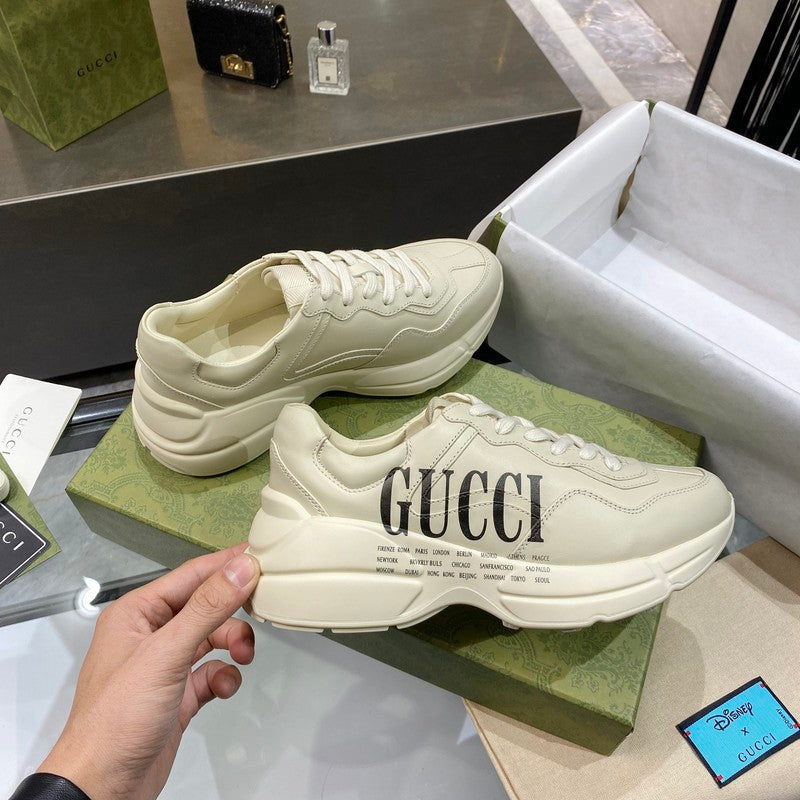 Gucci sneakers detailed view showing premium designer craftsmanship