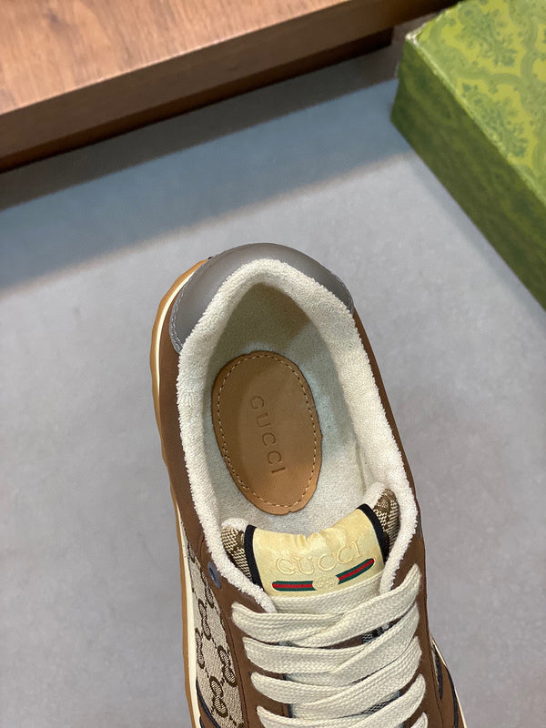Gucci all-black luxury sneakers view 4 heritage-inspired look