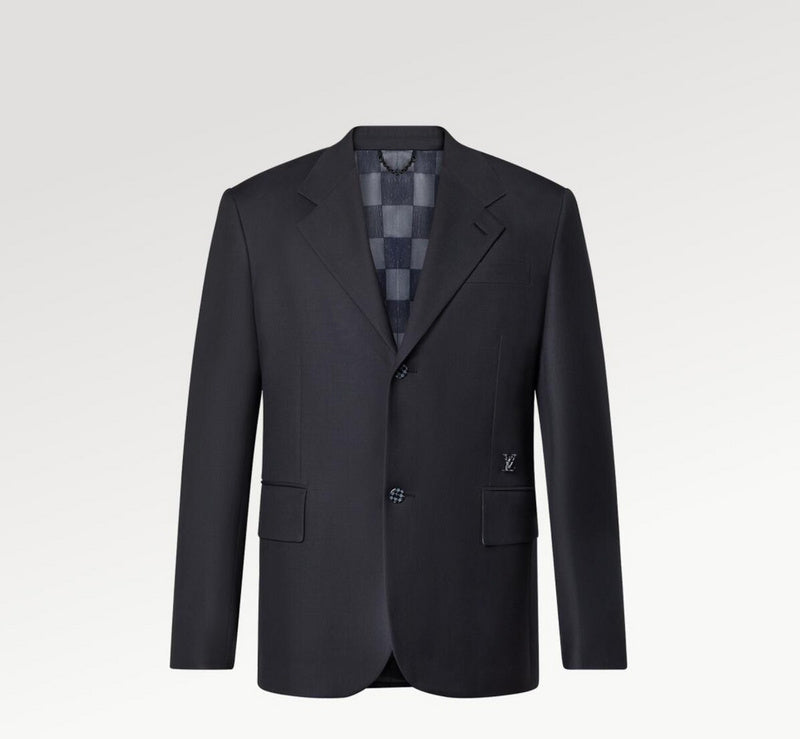 Back view of Louis Vuitton luxury clothing with contemporary cut