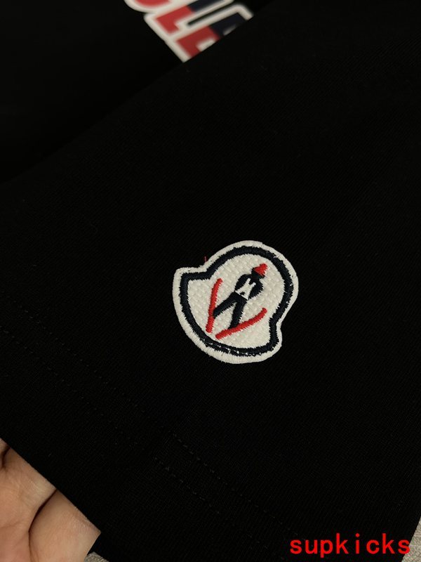Back view of Moncler luxury clothing with contemporary cut