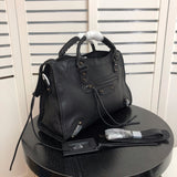 Top view of chic structured women's handbag – women's statement bag