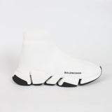 Balenciaga White Chunky Platform Sneakers - Detail Shot of Craftsmanship