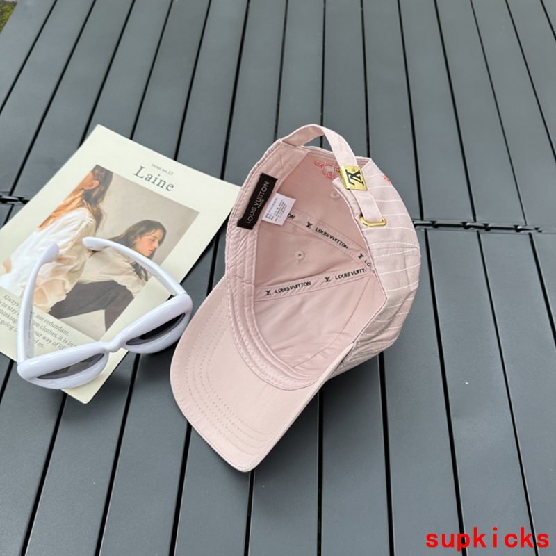 Close-up detail view of Louis Vuitton unisex cap