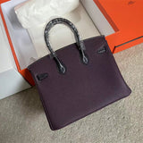 Side view of modernist structured handbag