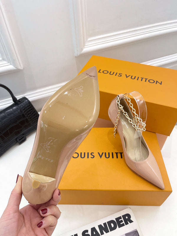 Louis Vuitton Chocolate Brown Chunky Platform Sneakers - Angled View