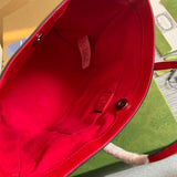 Side profile of classic signature women's handbag – women's luxury accessory
