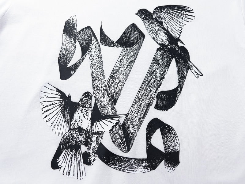 Full styled look of Louis Vuitton cotton t-shirt with contemporary cut