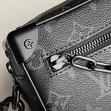 Side profile of premium structured women's handbag – women's luxury accessory