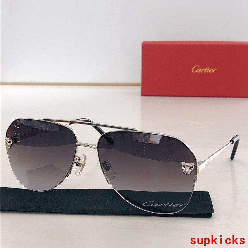 Angled view of Cartier unisex sunglasses