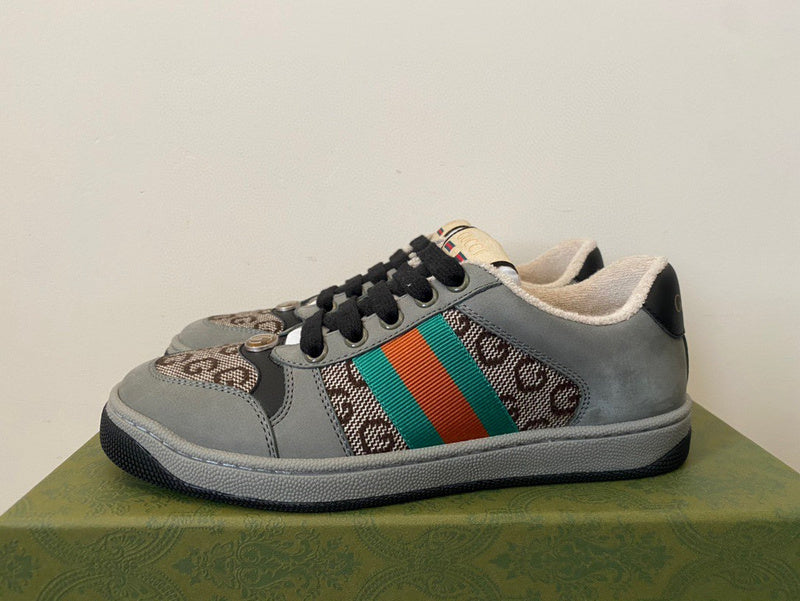 Gucci muted earth tones luxury sneakers view 6 heritage-inspired look