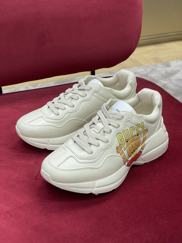 Gucci soft grey luxury sneakers view 8 premium leather build