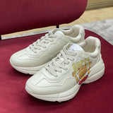 Gucci soft grey luxury sneakers view 8 premium leather build