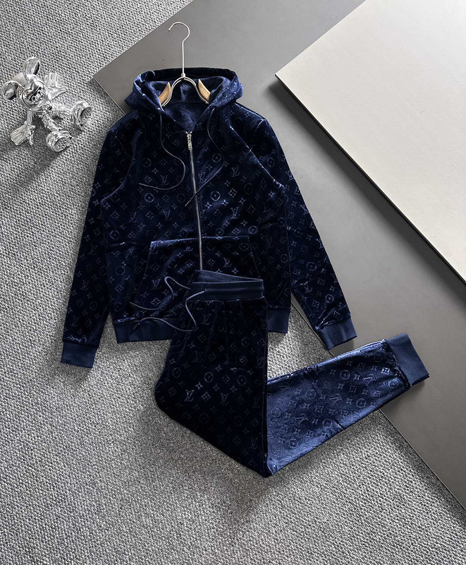 Front view of Louis Vuitton luxury clothing with streetwear-inspired cut