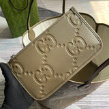 Side profile of signature elevated women's handbag – women's statement bag