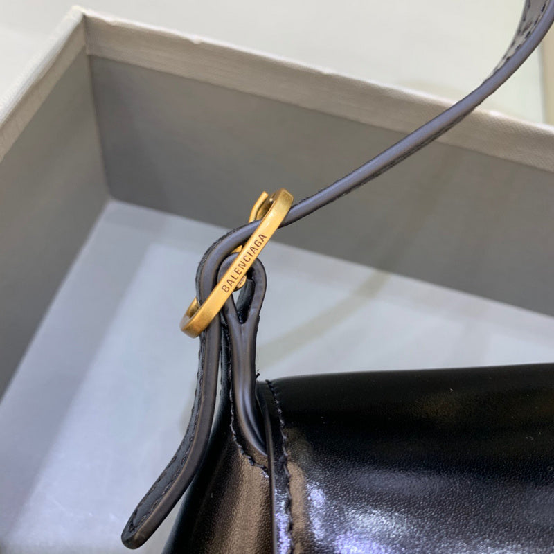 Contemporary Vegan Leather Handbag - Polished Finish | Women's Fashion Handbag #441 - styled full view (image 7) of designer-inspired handbag