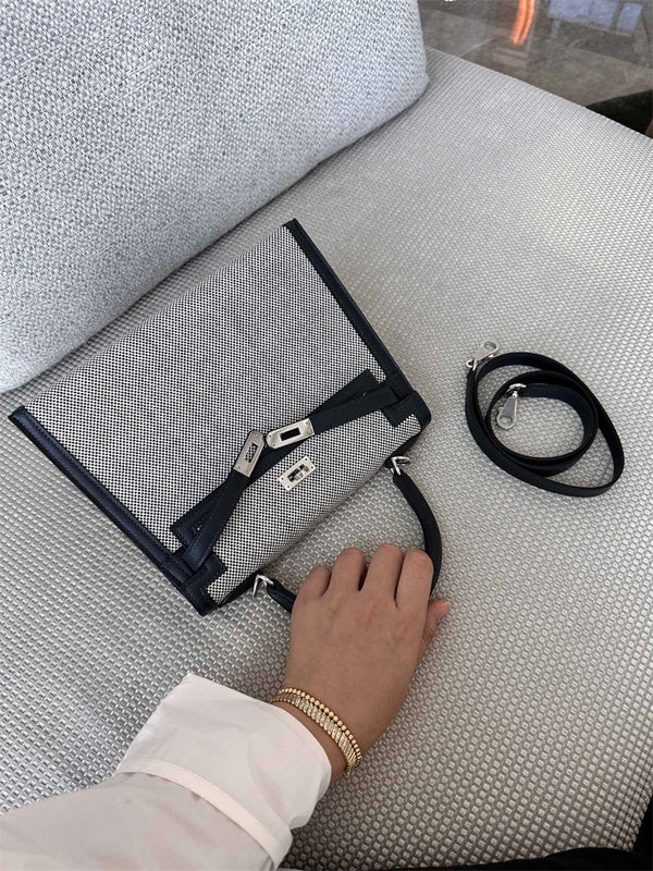  tailored crossbody bag styled with outfit