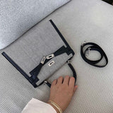  tailored crossbody bag styled with outfit