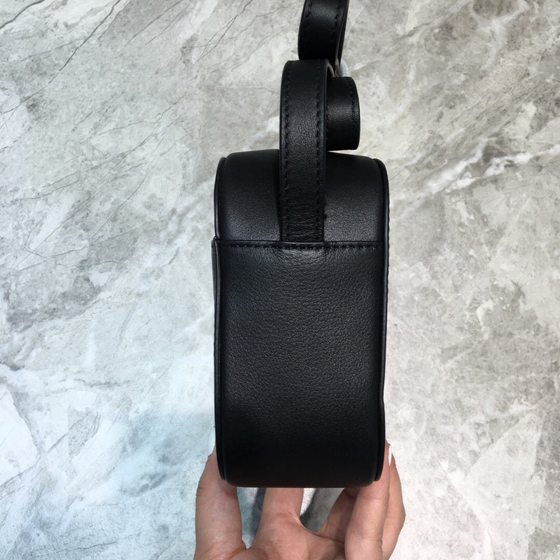 Understated Vegan Leather Handbag - Polished Finish | Women's Designer-Inspired Purse #810 - back view (image 4) of designer-inspired handbag