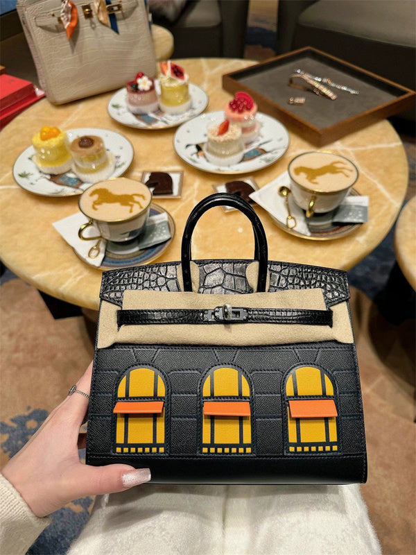 Side view of everyday-ready structured handbag