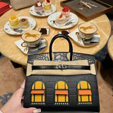 Side view of everyday-ready structured handbag