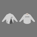 Full styled look of Louis Vuitton luxury clothing with monogram-inspired silhouette
