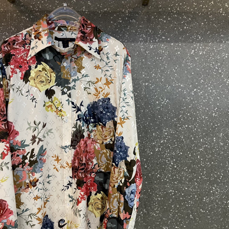 Front view of Louis Vuitton luxury clothing with contemporary cut