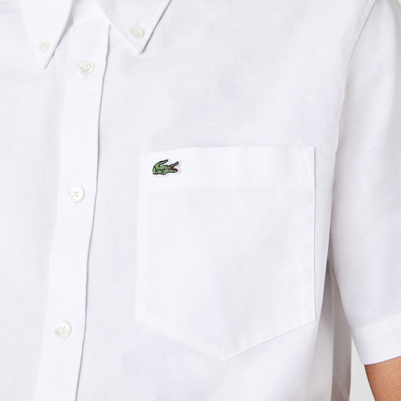 Full styled look of Lacoste luxury clothing with logo-detail design