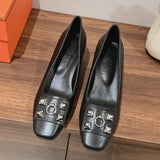 Hermes shoes Style 257 - front view, iconic logo design