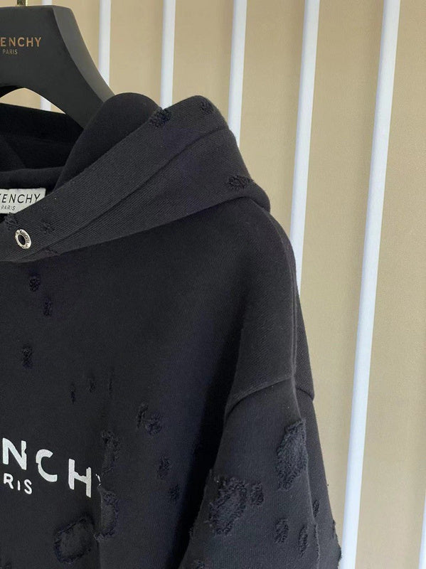 Close-up of Givenchy designer clothing craftsmanship