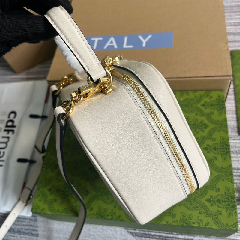 Close-up detail of sleek structured women's handbag – women's luxury handbag
