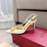 Close-up of Valentino Garavani shoes craftsmanship