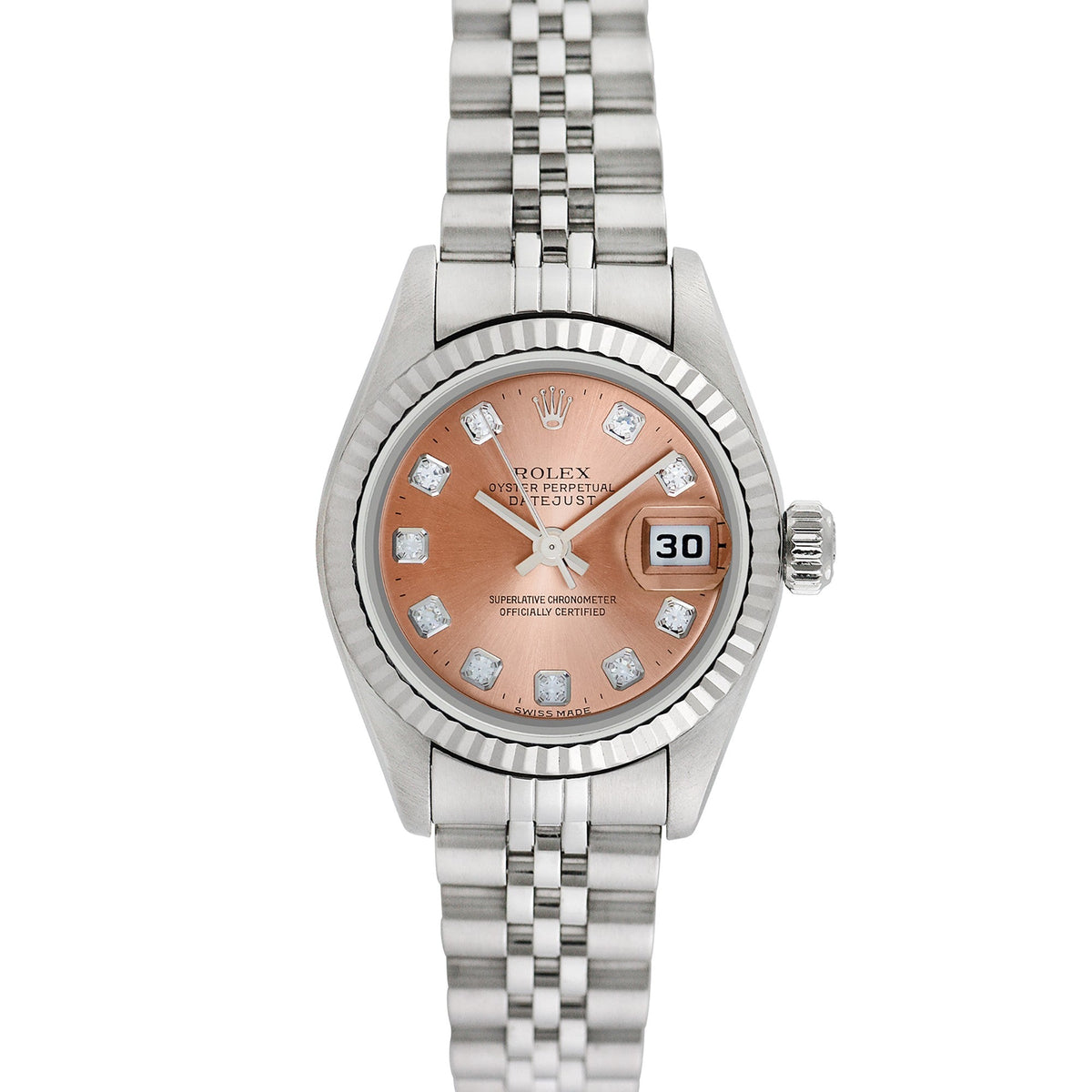 Side view of Rolex women's watch