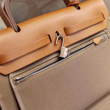 Side view of graceful structured handbag