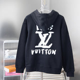 Side profile of Louis Vuitton luxury clothing with relaxed-fit cut