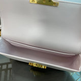 Back view of classic signature women's handbag – women's designer-style accessory
