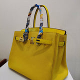 Side view of everyday-ready structured handbag