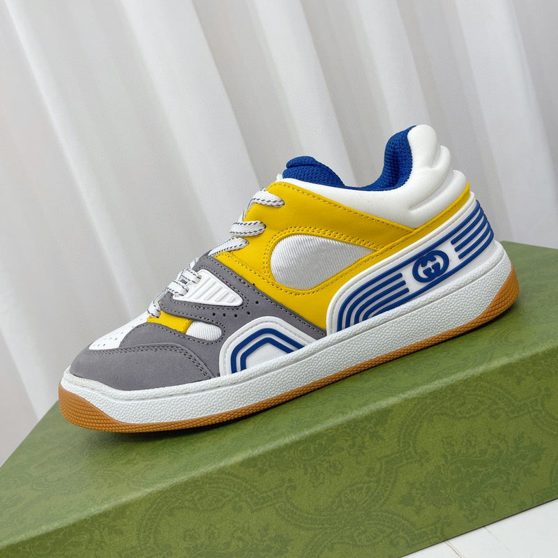 Gucci fresh white-and-black luxury sneakers view 5 signature lace-up style