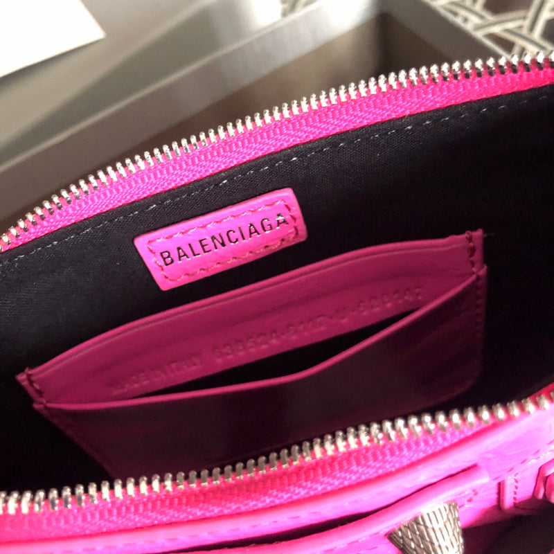 Top view of modern polished women's handbag – women's designer-style accessory