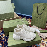 Gucci Luxury sneakers in tonal black chunky sole construction front view