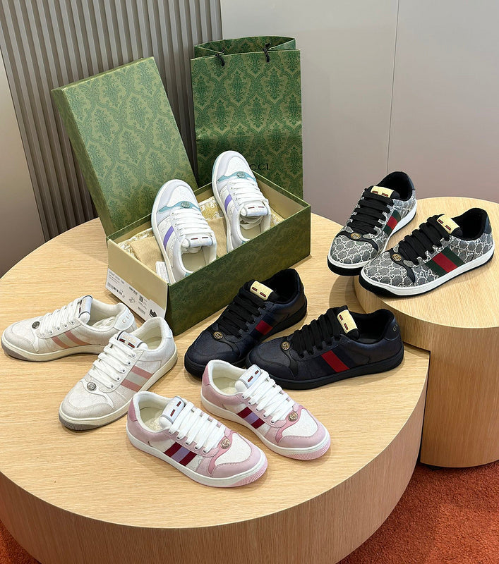 Gucci muted earth tones luxury sneakers view 8 everyday casual design