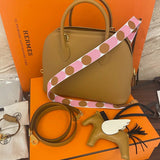 Side view of statement structured handbag