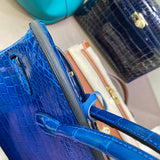 Side view of effortless structured handbag