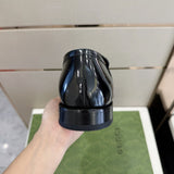 Gucci tonal black luxury sneakers view 5 bold athletic profile