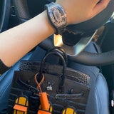 Close-up detail of everyday-ready bag design