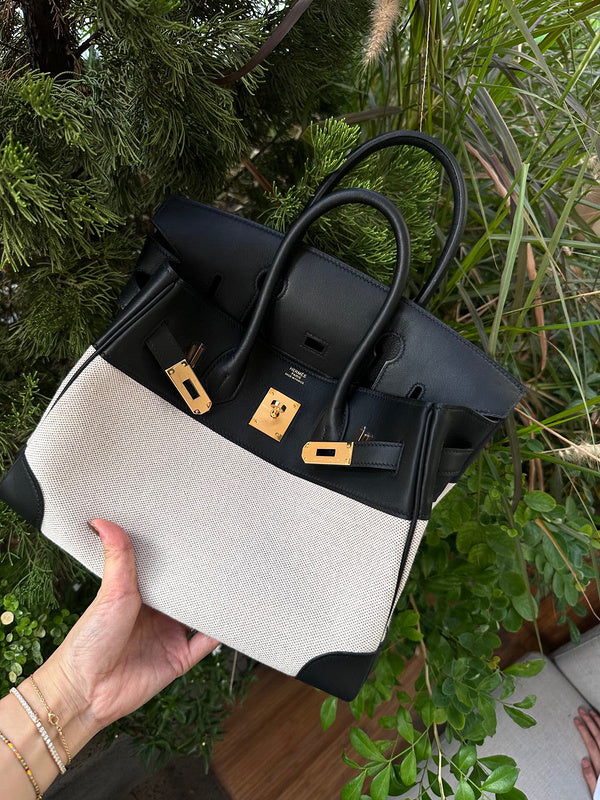 Side view of versatile structured handbag