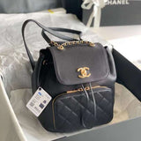Side profile of statement refined women's handbag – women's statement bag