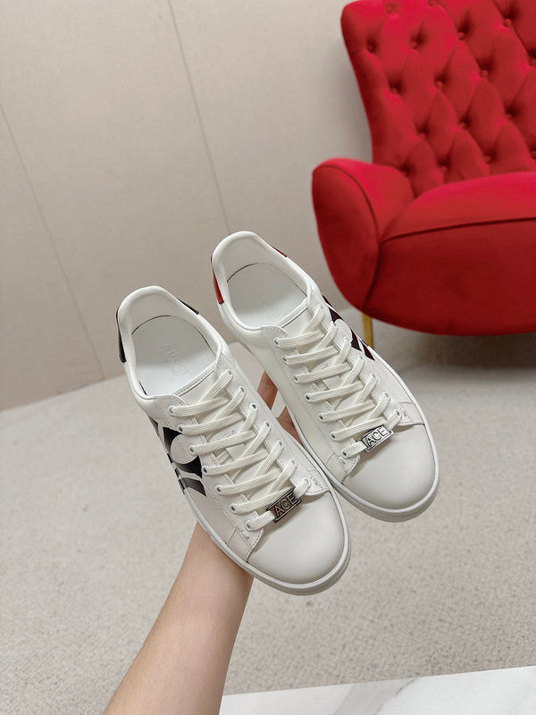 Gucci crisp white luxury sneakers view 4 cushioned comfort fit